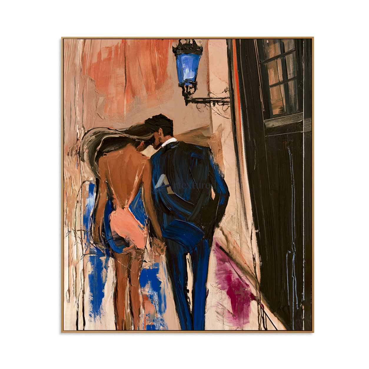 Midnight Stroll – Romantic Couple Painting#LL20260053