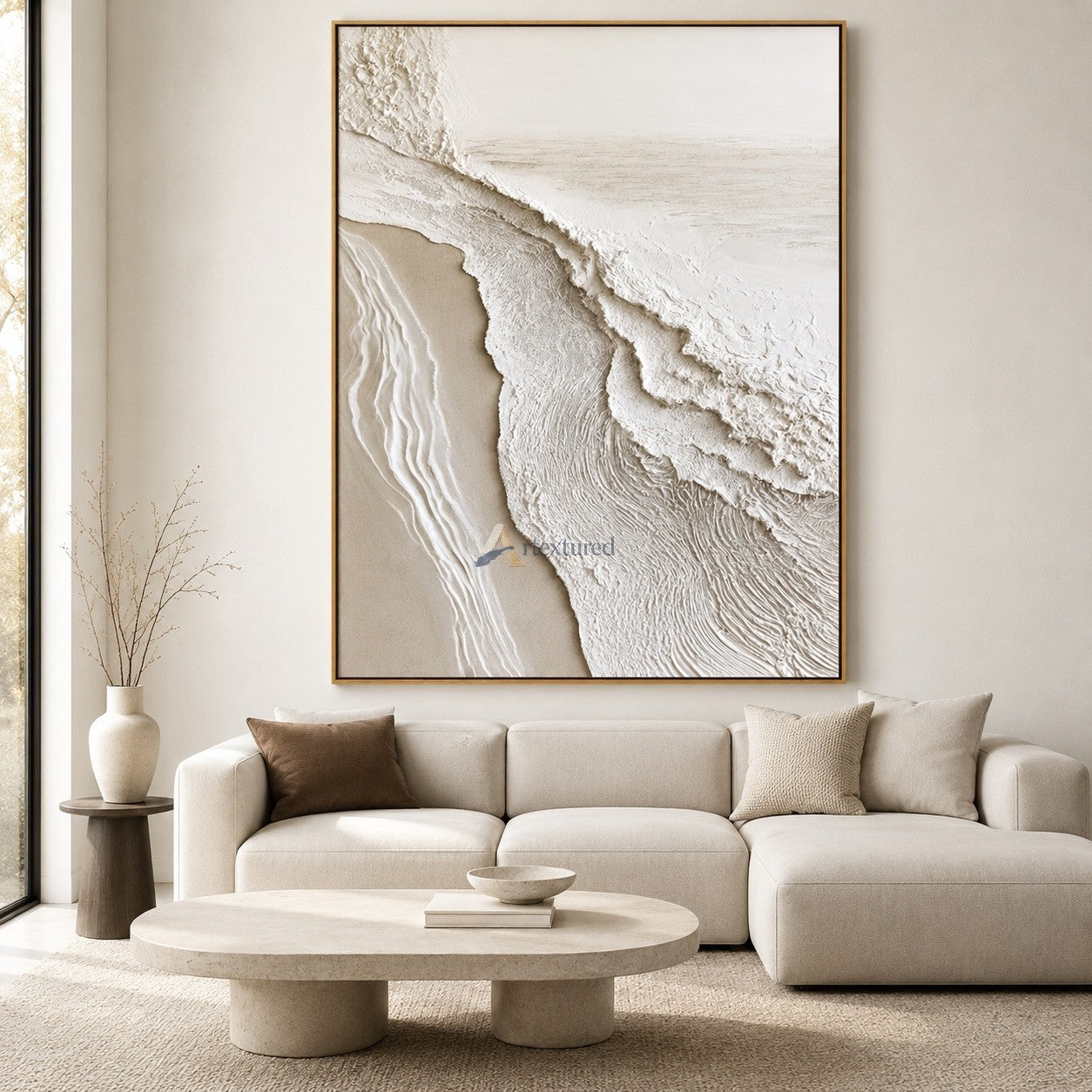 Tidal Impressions – Handcrafted Coastal Textured Wall Art#LL20260077