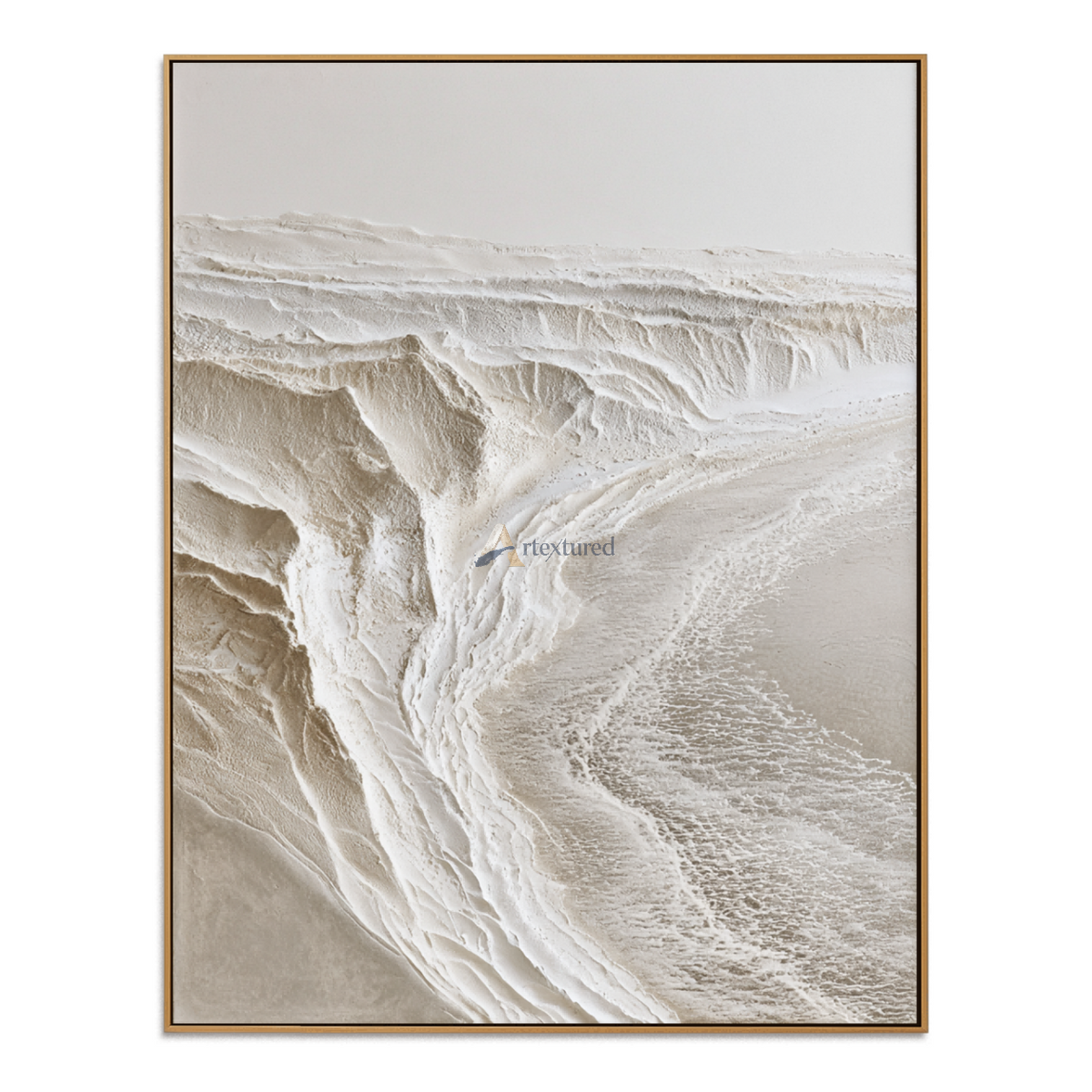 Sculpted Cove – Handcrafted Neutral Textured Wall Art#LL20260078