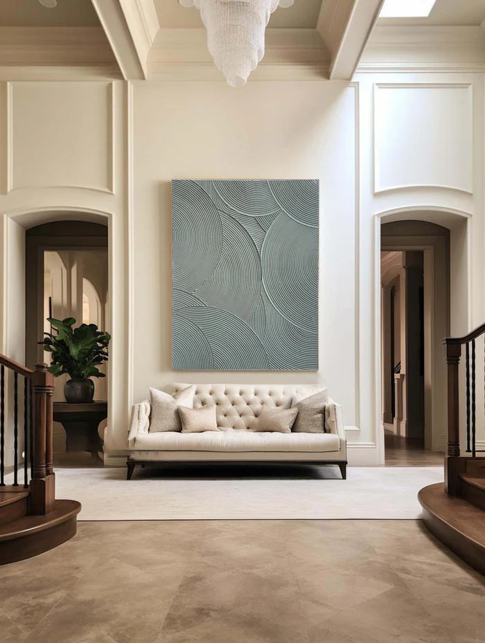 Minimalist Circular Texture Oil Painting - Modern Abstract Wall Art