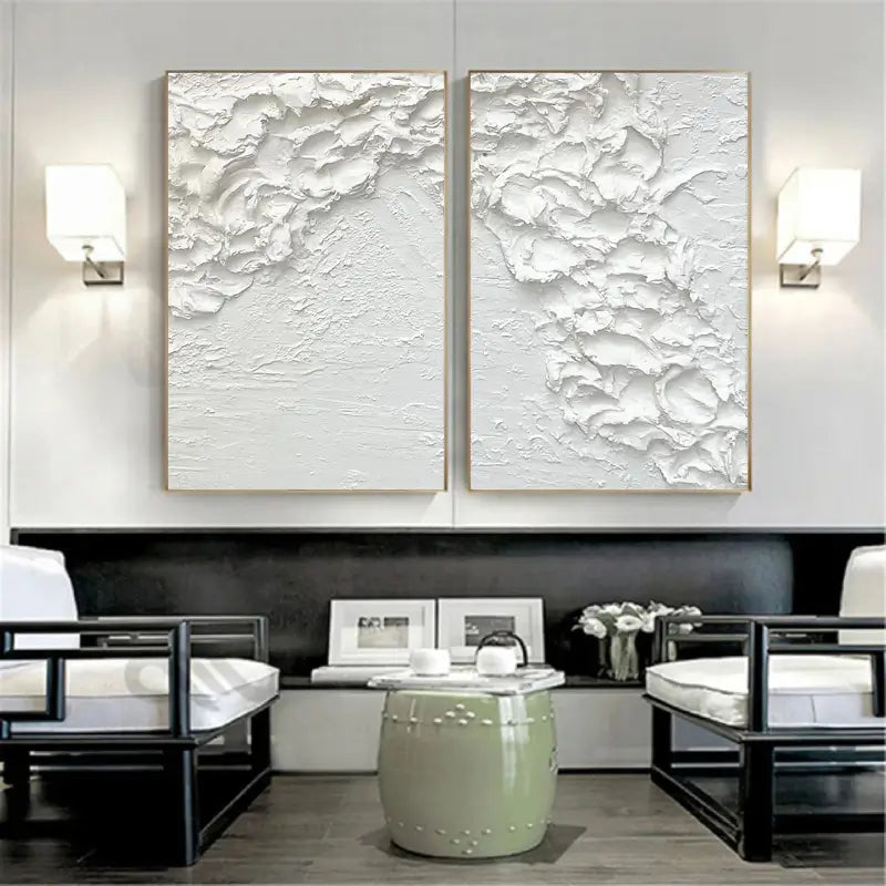 Minimalistic Balance Canvas Paintings Set of 2  Abstract Painting #ypy509