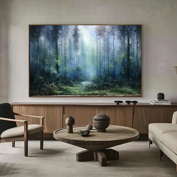 Mystic Forest - Hand-Painted Nature Landscape Oil Painting