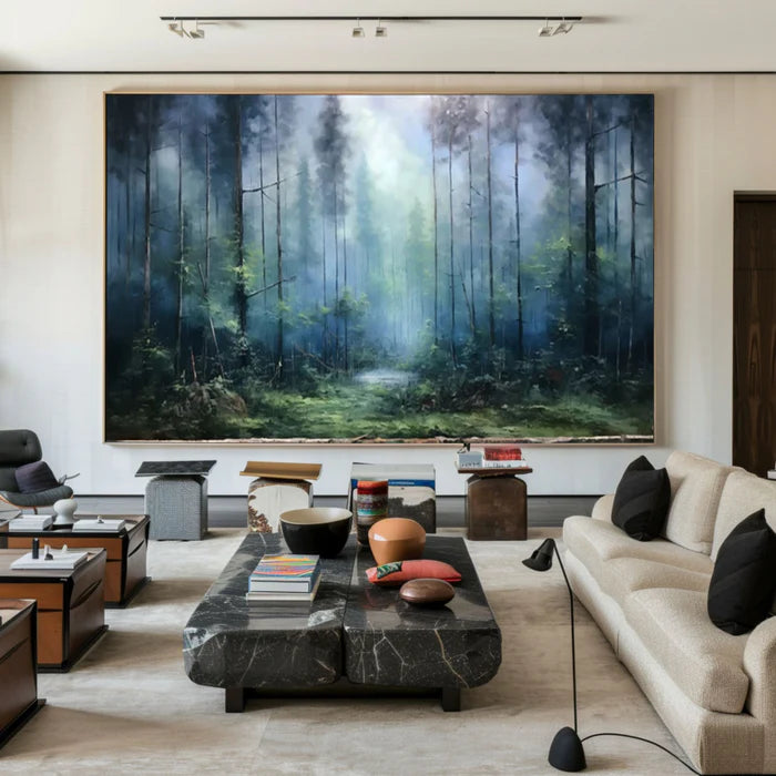 Mystic Forest - Hand-Painted Nature Landscape Oil Painting