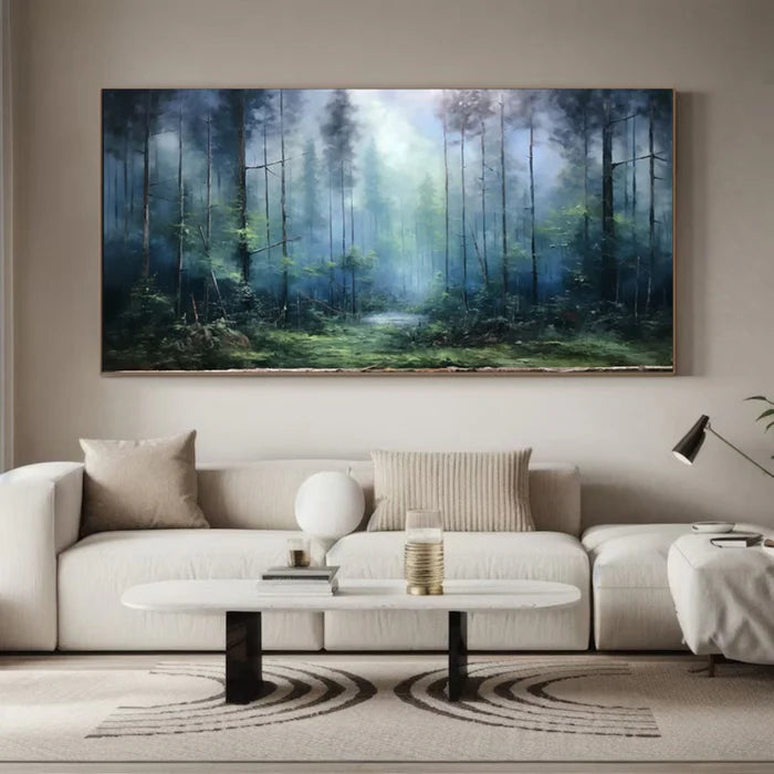 Mystic Forest - Hand-Painted Nature Landscape Oil Painting