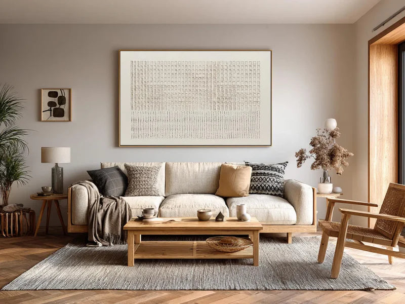 Neutral Grid Texture