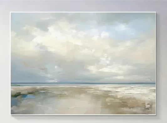 Calm Ocean and Sky Oil Painting