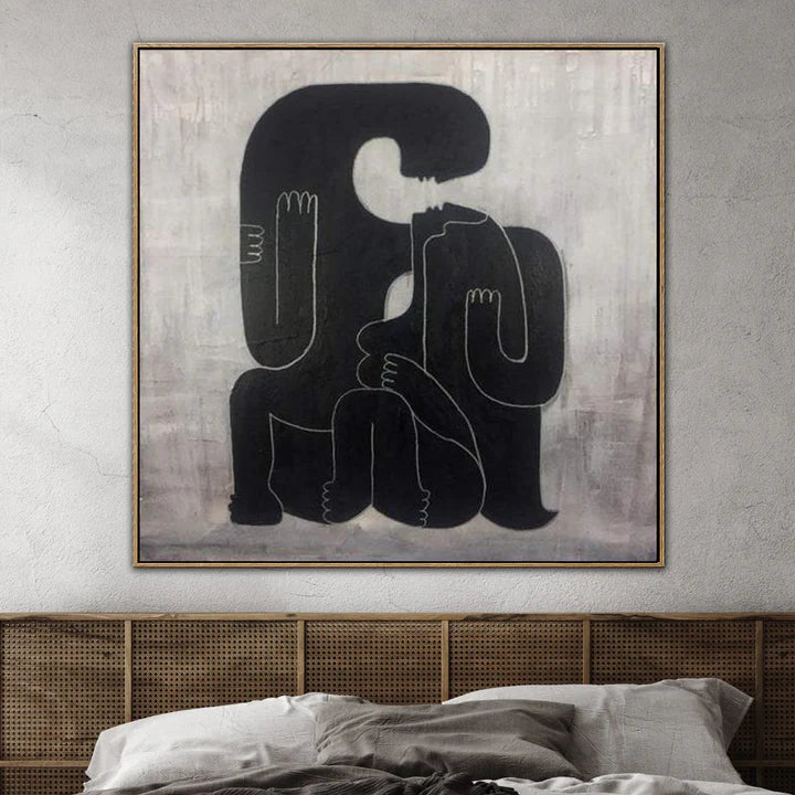 Oversized "Love Forever" Abstract Art