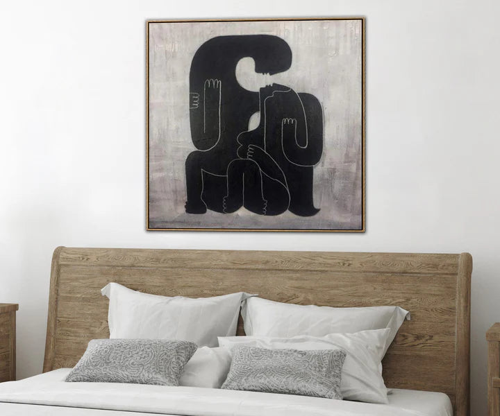 Oversized "Love Forever" Abstract Art