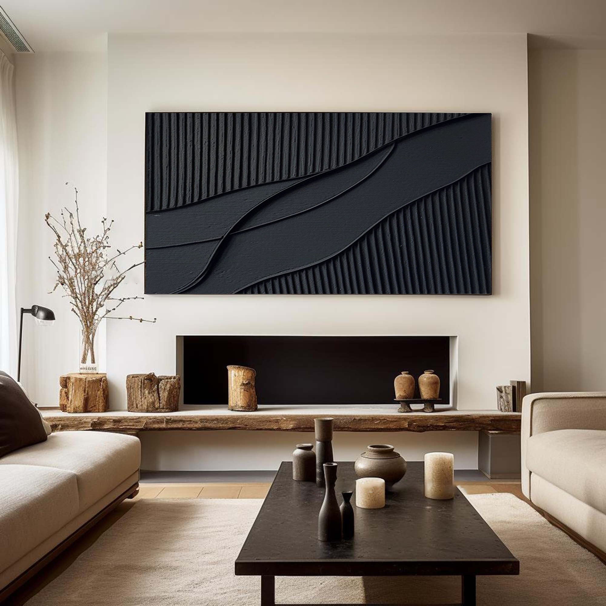 Rhythms of Shadow: Minimalist Abstract Wall Art