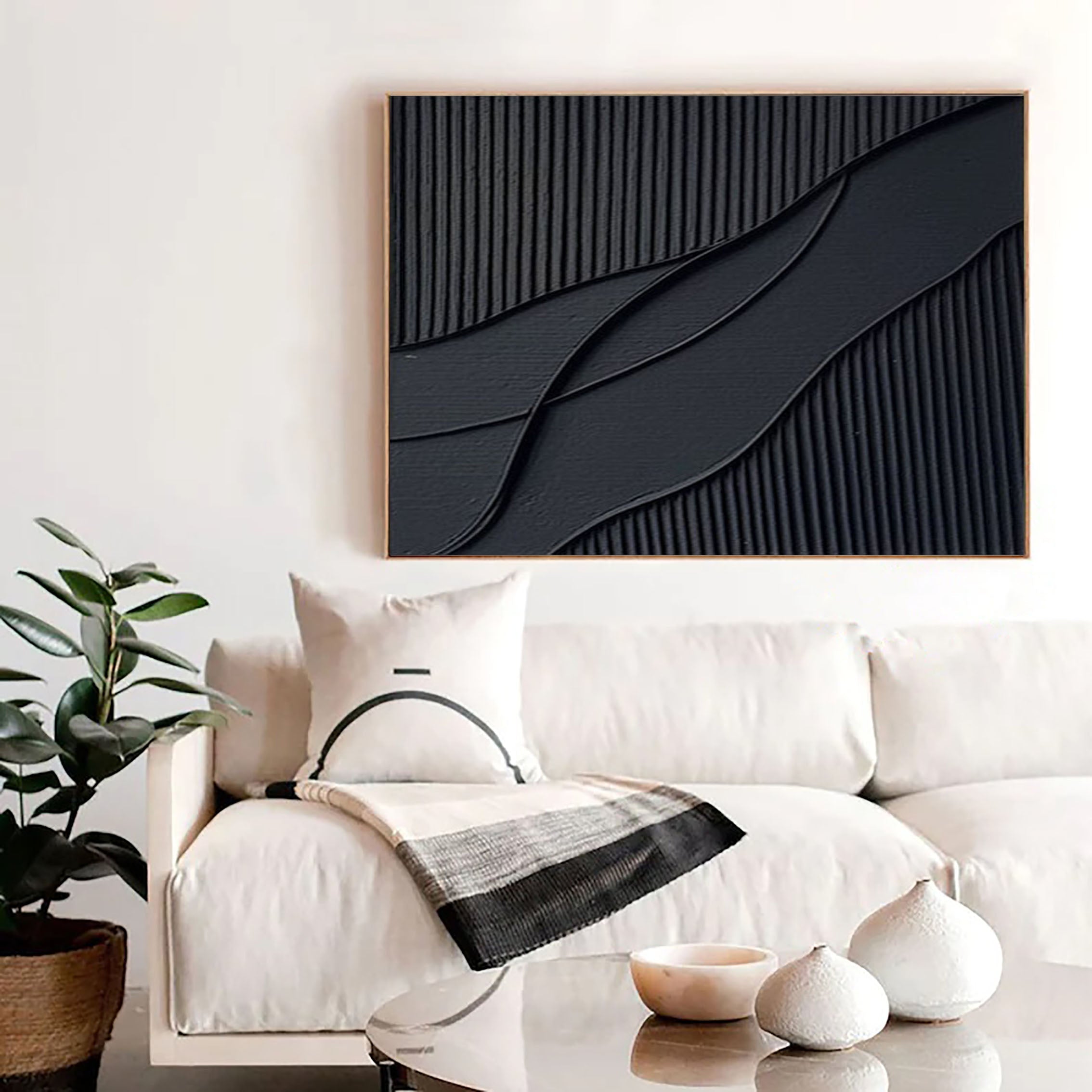 Rhythms of Shadow: Minimalist Abstract Wall Art