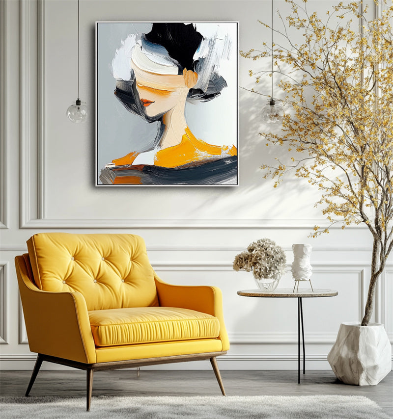 Abstract Muse Portrait Canvas