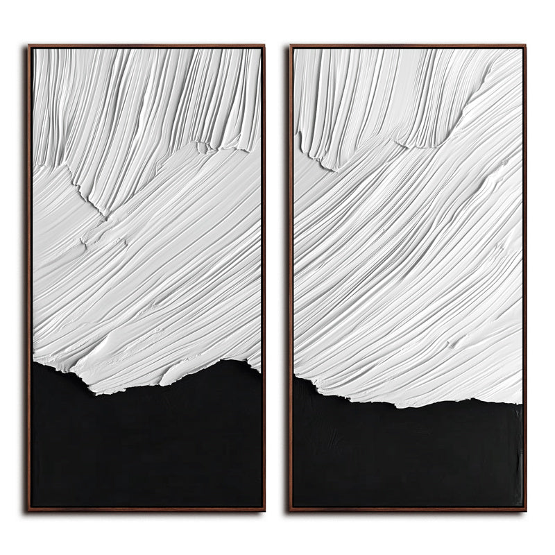 Dual Textured Black & White Panels-wp241368