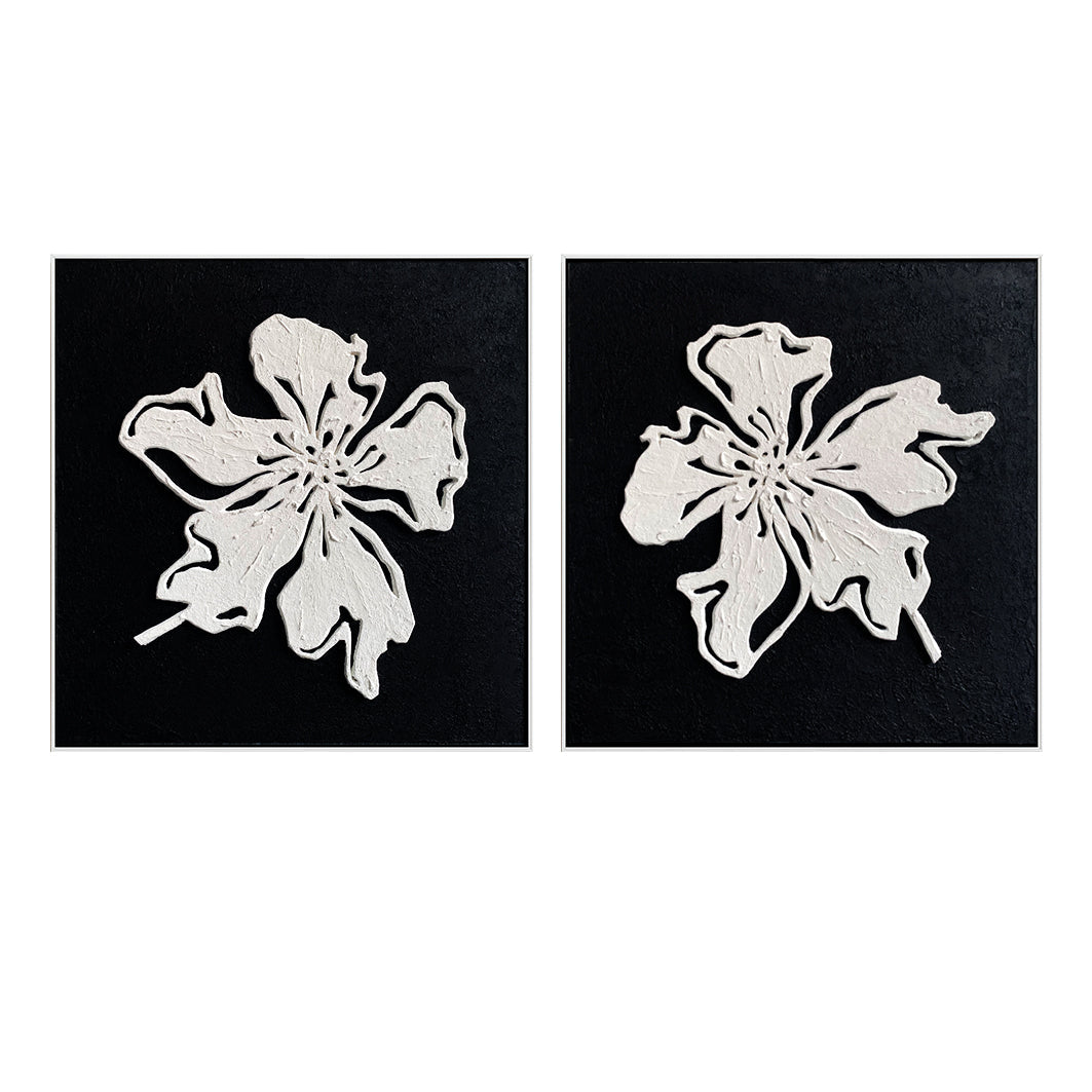 Floral Elegance Diptych Art