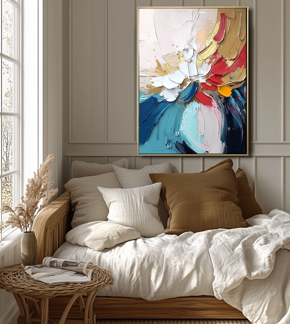 Vivid Bloom Abstract Canvas