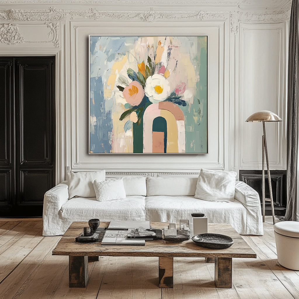 Modern Grace Floral Canvas Art