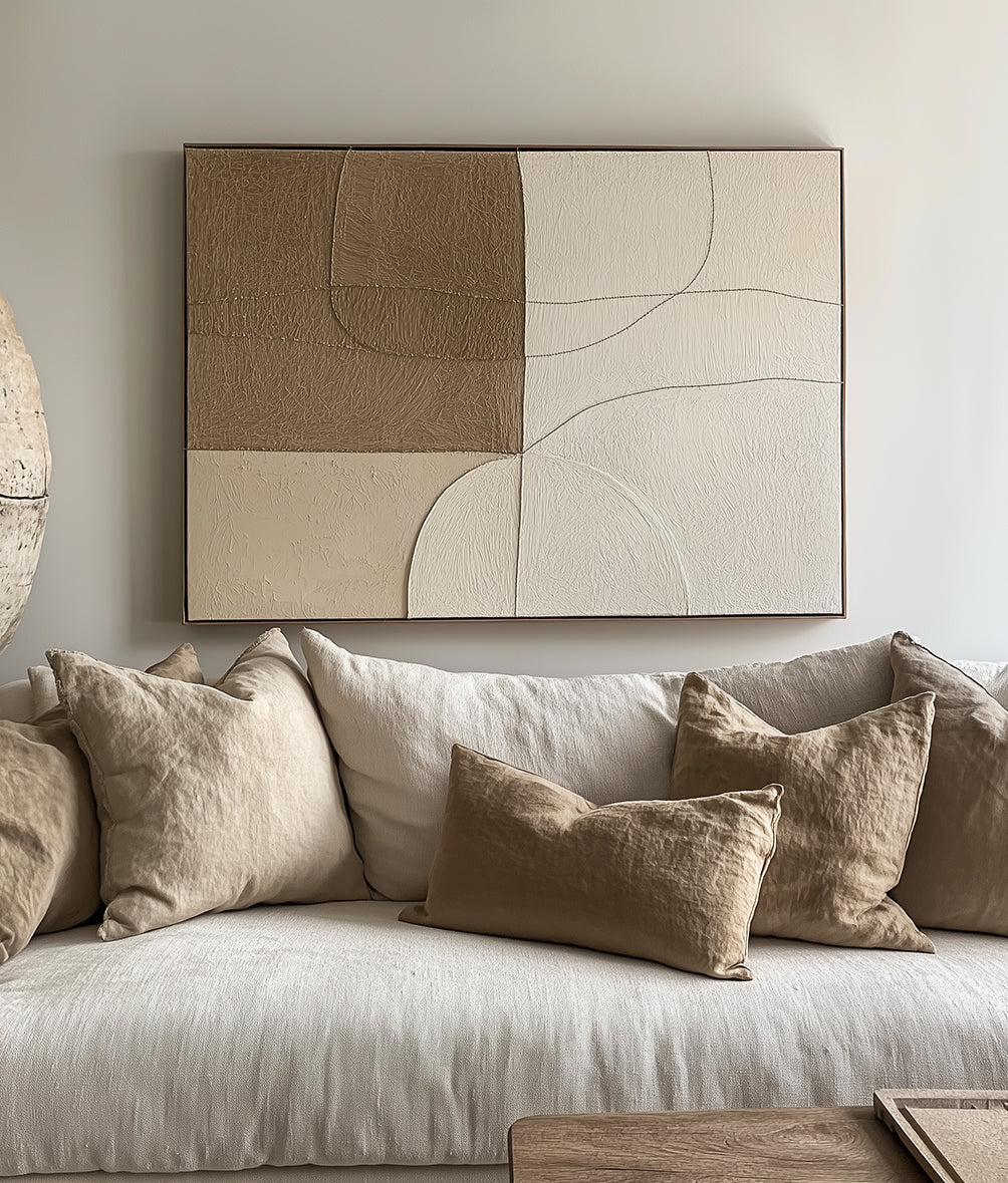 Muted Geometrics: Textured Art