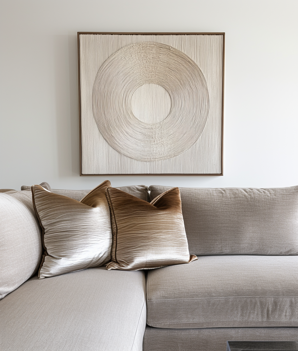 Serene Circle Textured Canvas