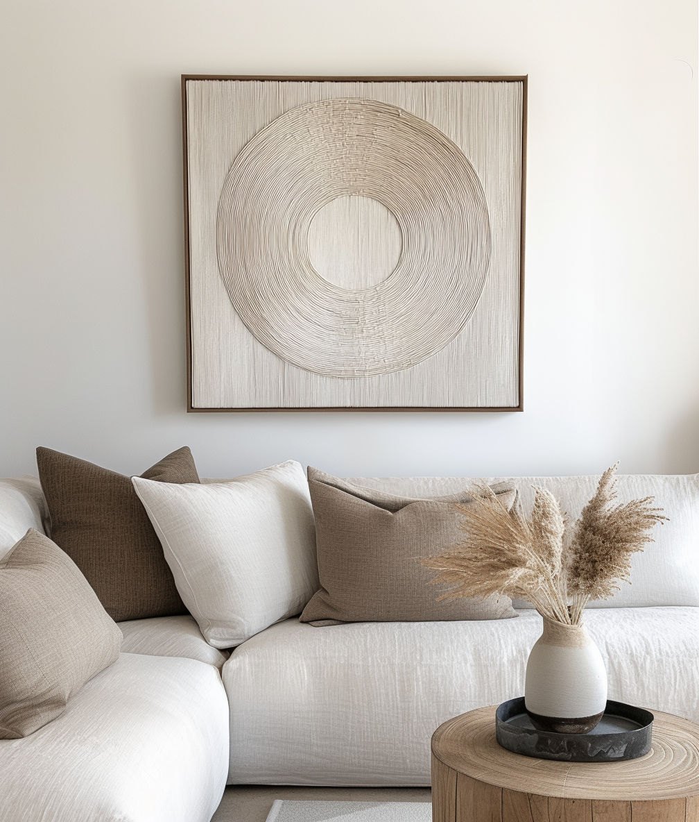 Serene Circle Textured Canvas