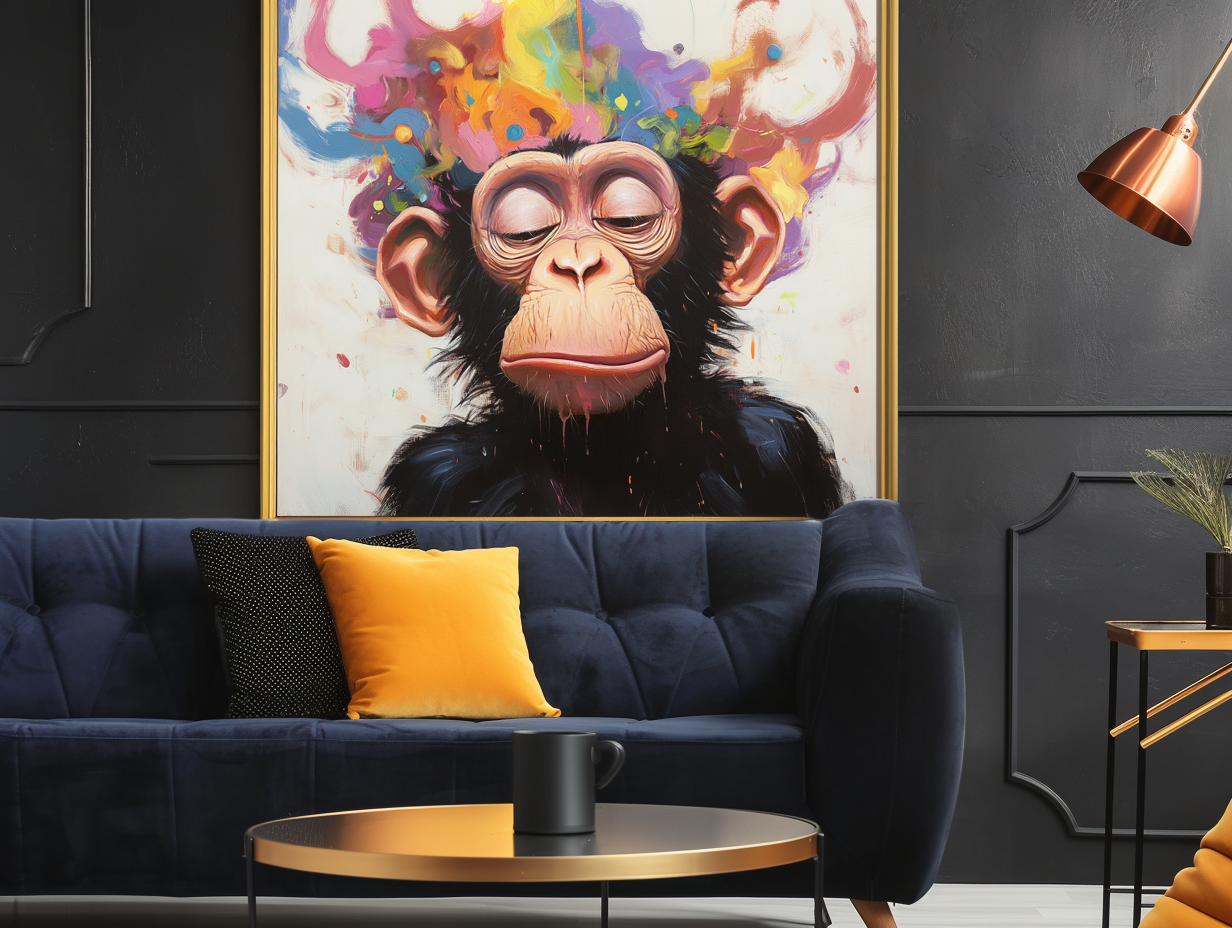 Colorful Monkey: Abstract Art