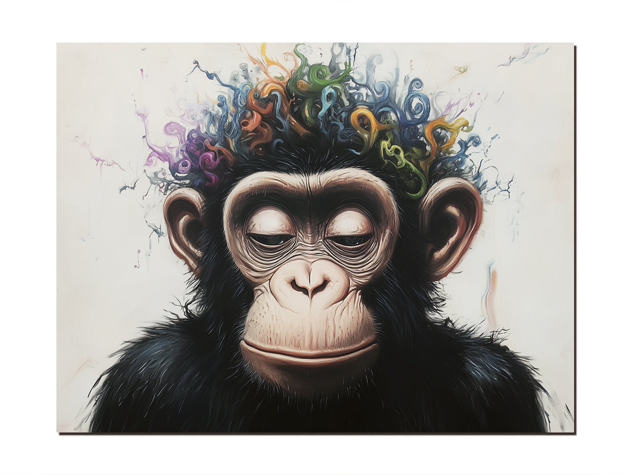 Playful Serenity Chimp Canvas