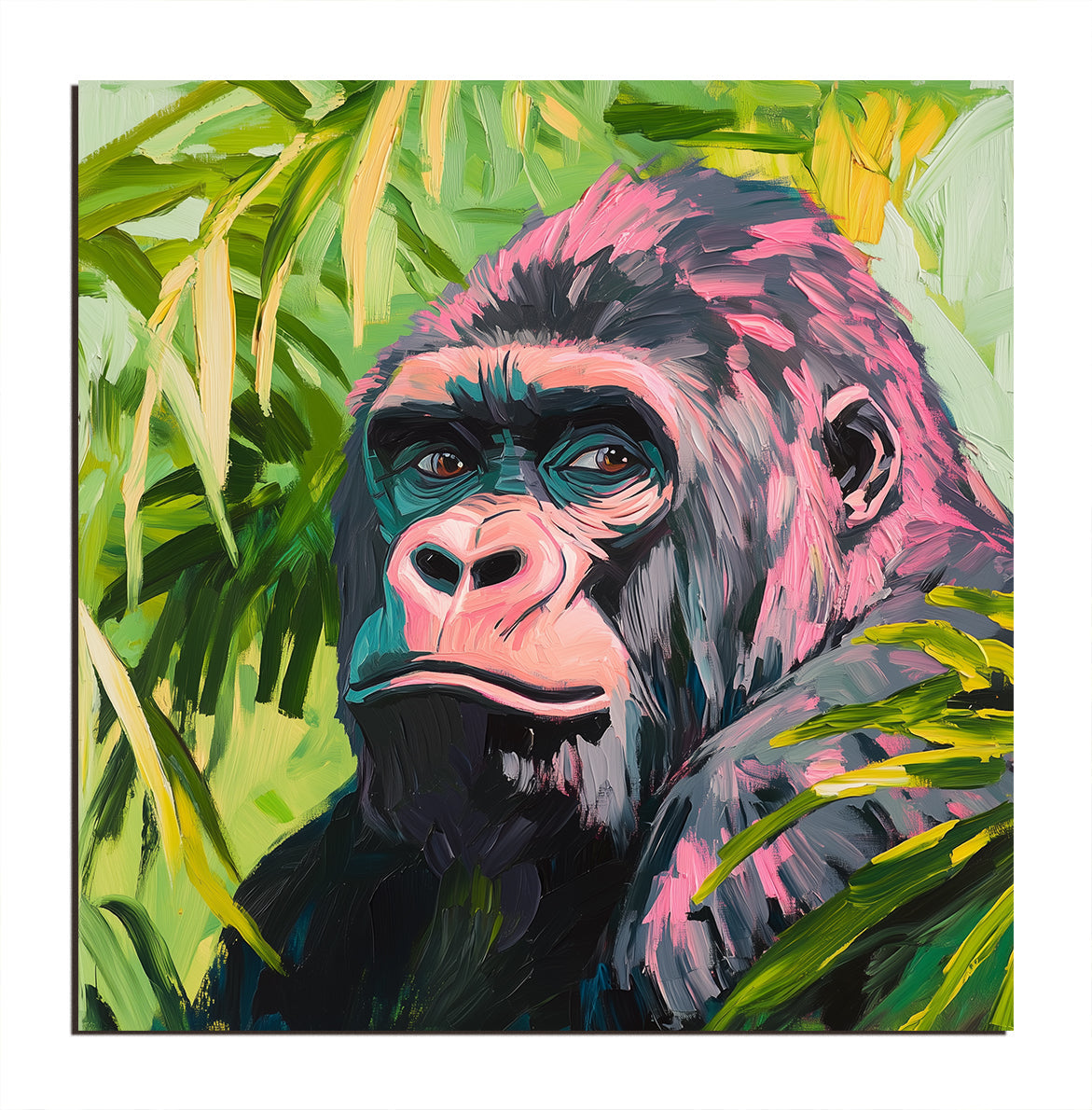 Vibrant Gorilla: Abstract Art