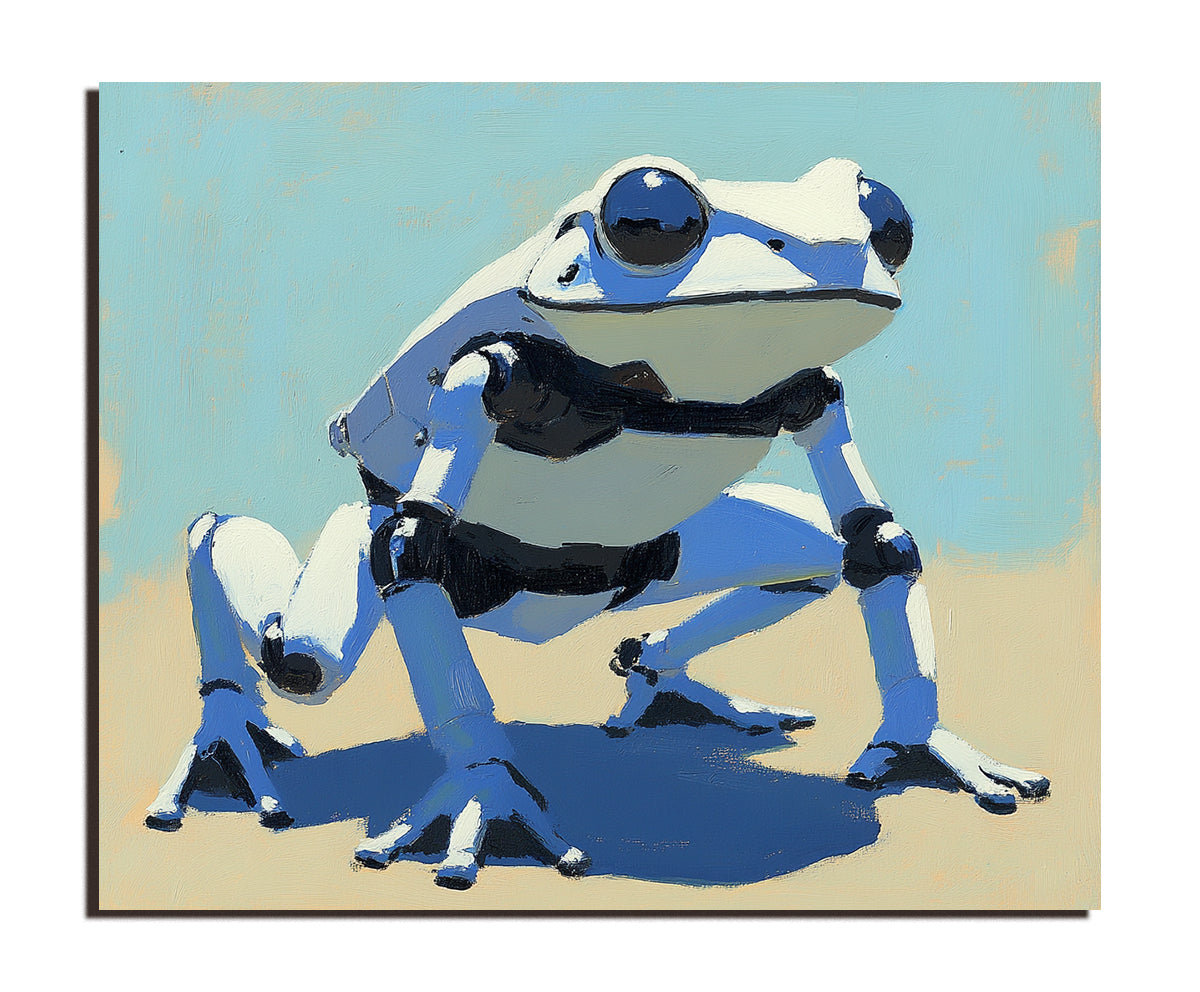 Cyber Frog - Futuristic Canvas