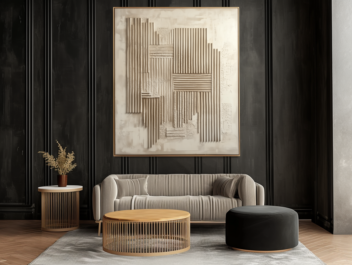 Echoes of Structure - Textured Canvas