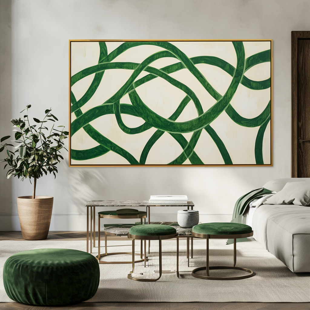Tangled Rhythm - Abstract Oil Painting for Textured Modern Wall Art