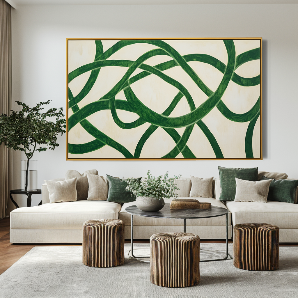 Tangled Rhythm - Abstract Oil Painting for Textured Modern Wall Art