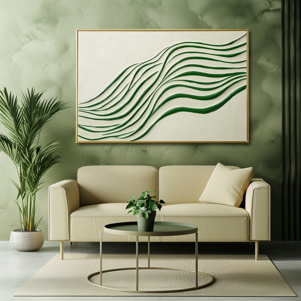 Whispering Lines - Abstract Oil Painting For Minimalist Wall Art