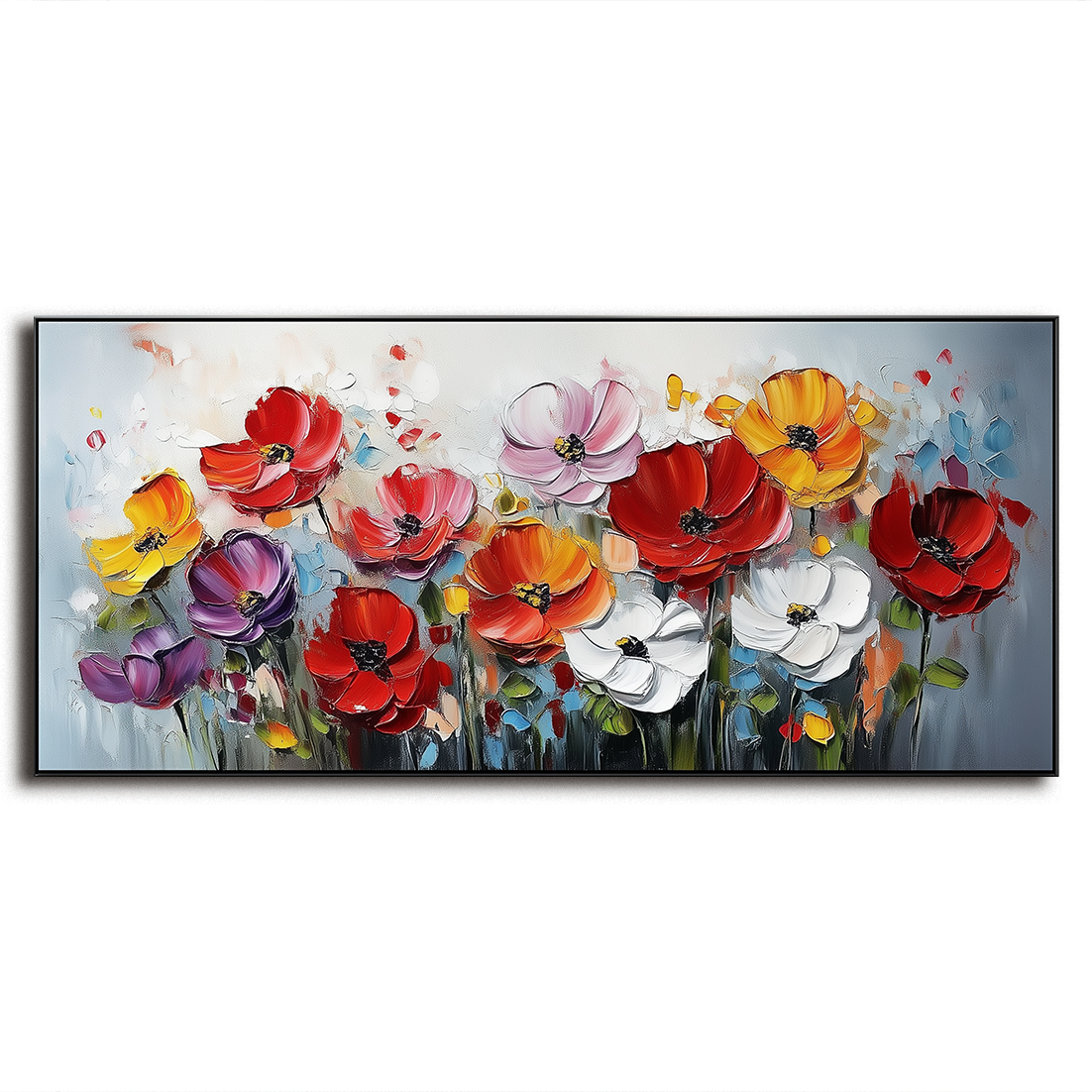Garden Symphony - Colorful Textured Wall Art for Modern Decor