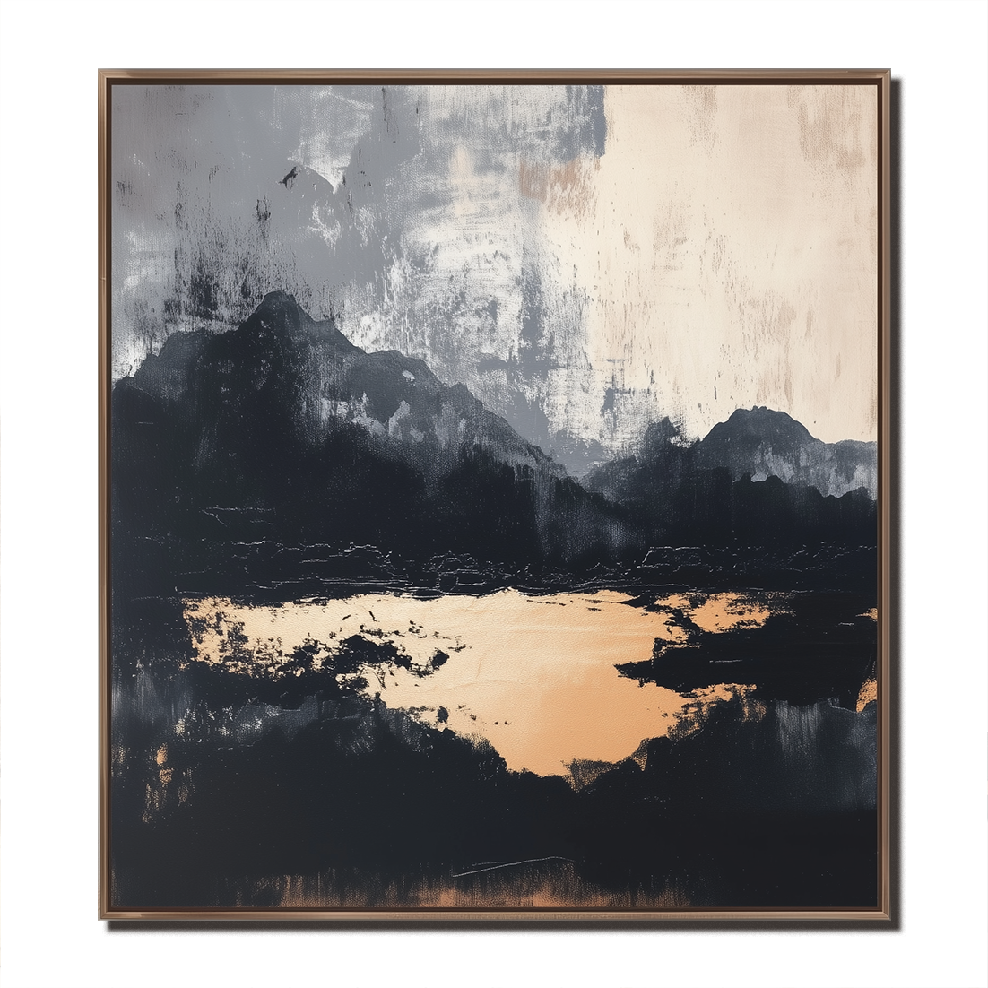 Silent Range - Abstract Landscape Oil Painting for Modern Spaces