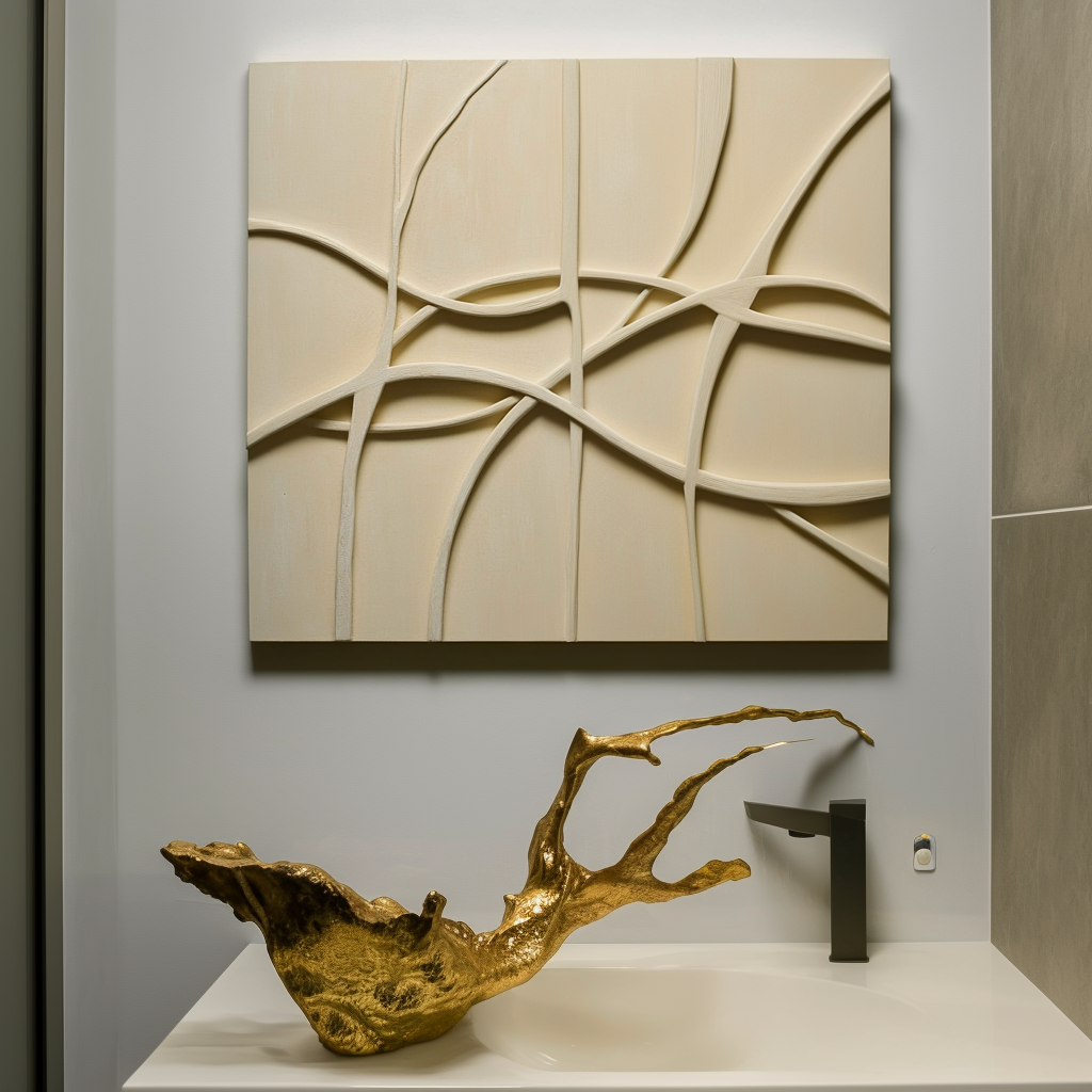 Woven Silence - Minimalist 3D Wall Art with Flowing Interlaced Lines