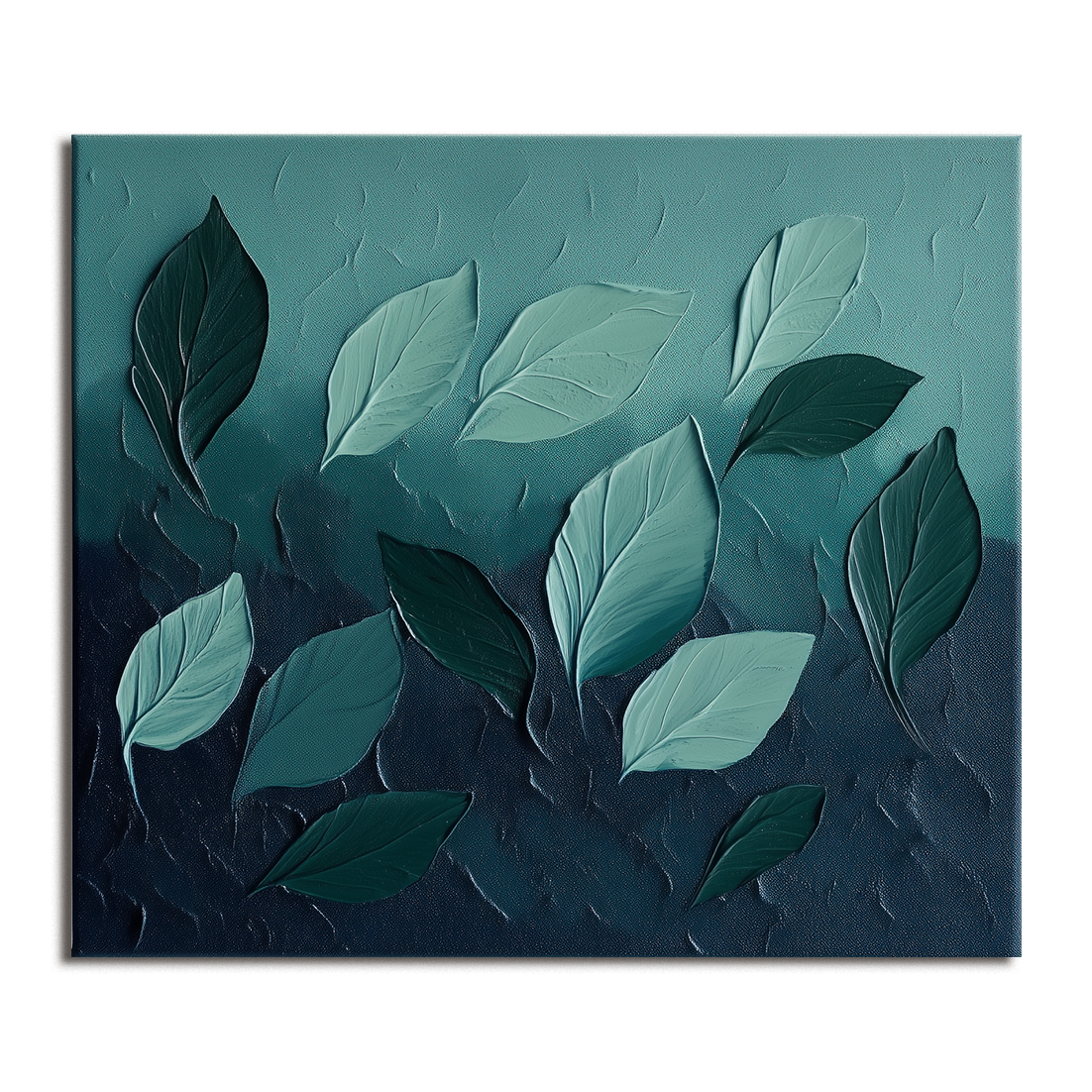 artextured - Textured Leaf Wall Art | 3D Botanical Abstract Oil Painting for Modern Interiors