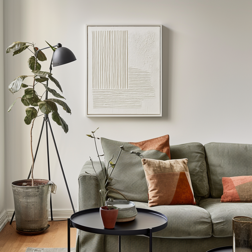 Geometric 3D Textured Painting - Silent Structure WP250231