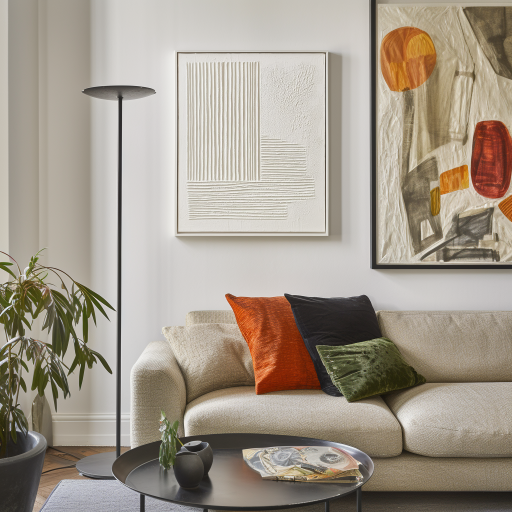 Geometric 3D Textured Painting - Silent Structure WP250231