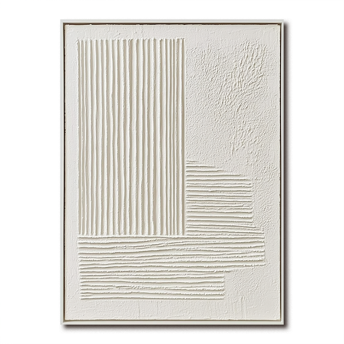 Geometric 3D Textured Painting - Silent Structure WP250231