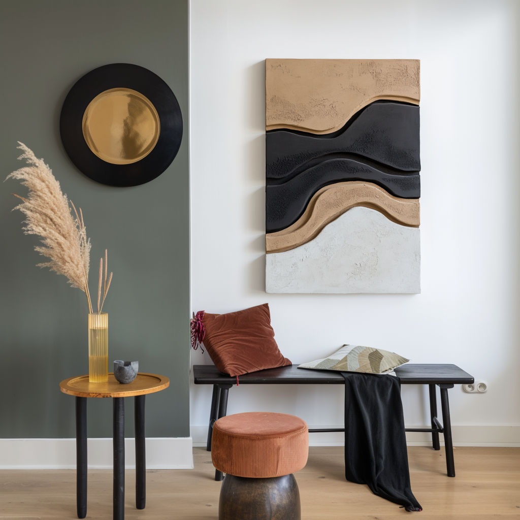 Layered Sculptural Abstract Painting - Contour Shift