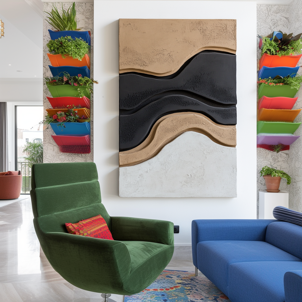 Layered Sculptural Abstract Painting - Contour Shift