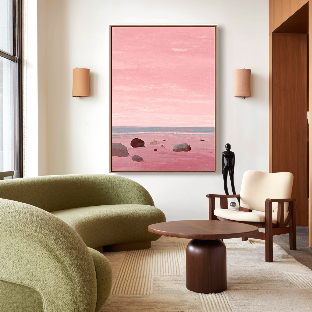Blush Shoreline – Abstract Painting