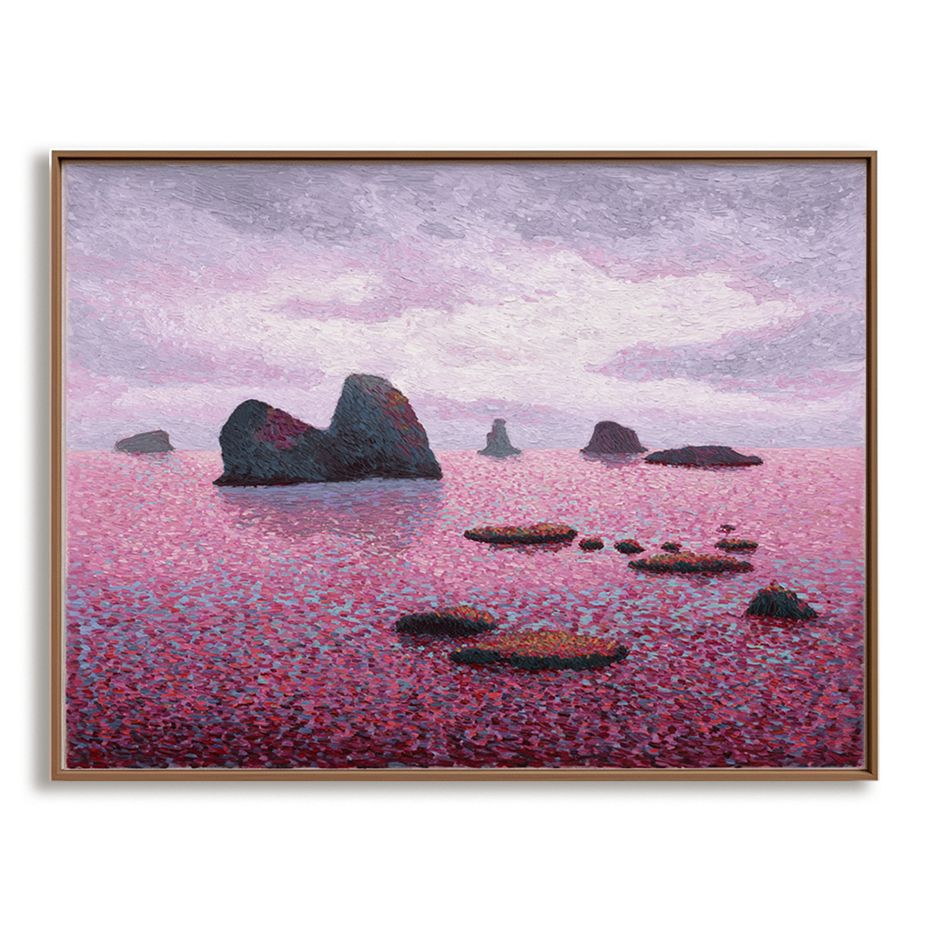 Twilight Serenity – Abstract Seascape Textured Canvas Art
