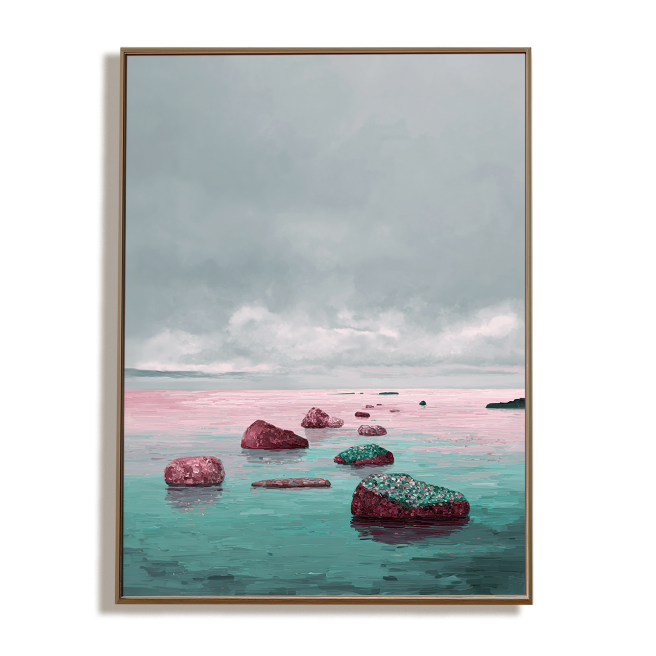 Tranquil Path – Abstract Seascape Textured Canvas Wall Art
