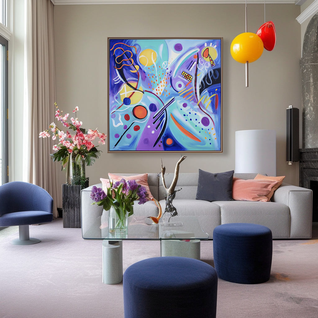 Artextured – Pop Symphony | Colorful Geometric Abstract Pop Art Painting