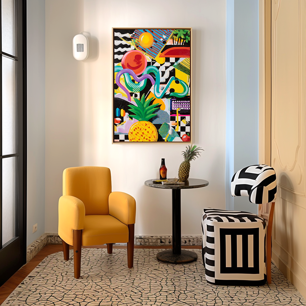 artextured – Pop Pineapple Vibes | Colorful Abstract Pop Art Oil Painting