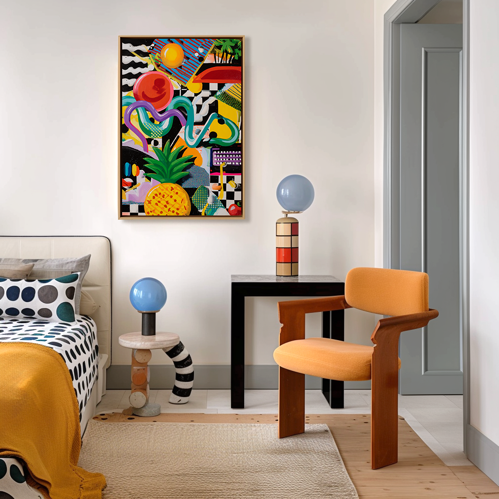 artextured – Pop Pineapple Vibes | Colorful Abstract Pop Art Oil Painting