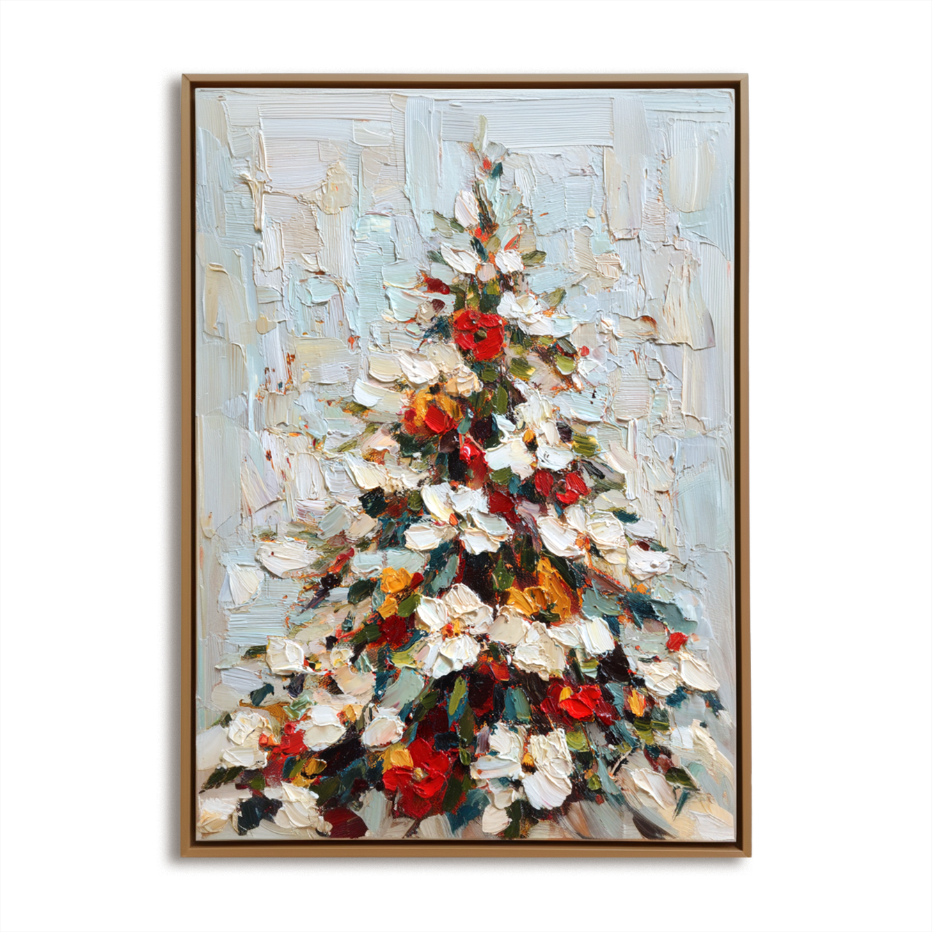 artextured – Festive Glow | Textured Christmas Tree Oil Painting