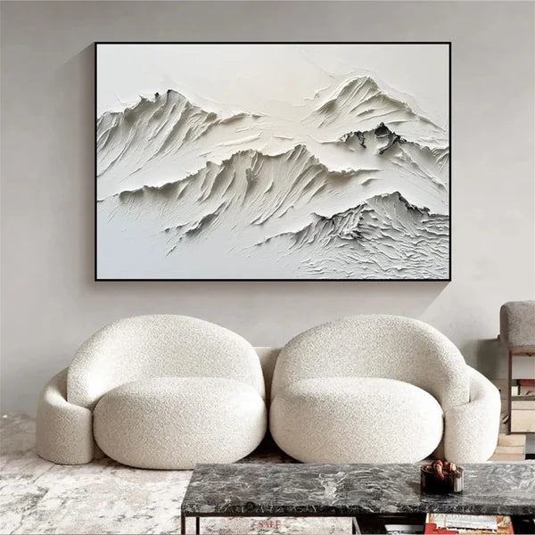 Minimalist Textured Mountain Canvas Wall Art