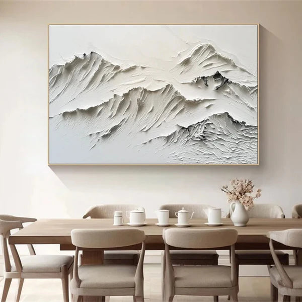 Minimalist Textured Mountain Canvas Wall Art