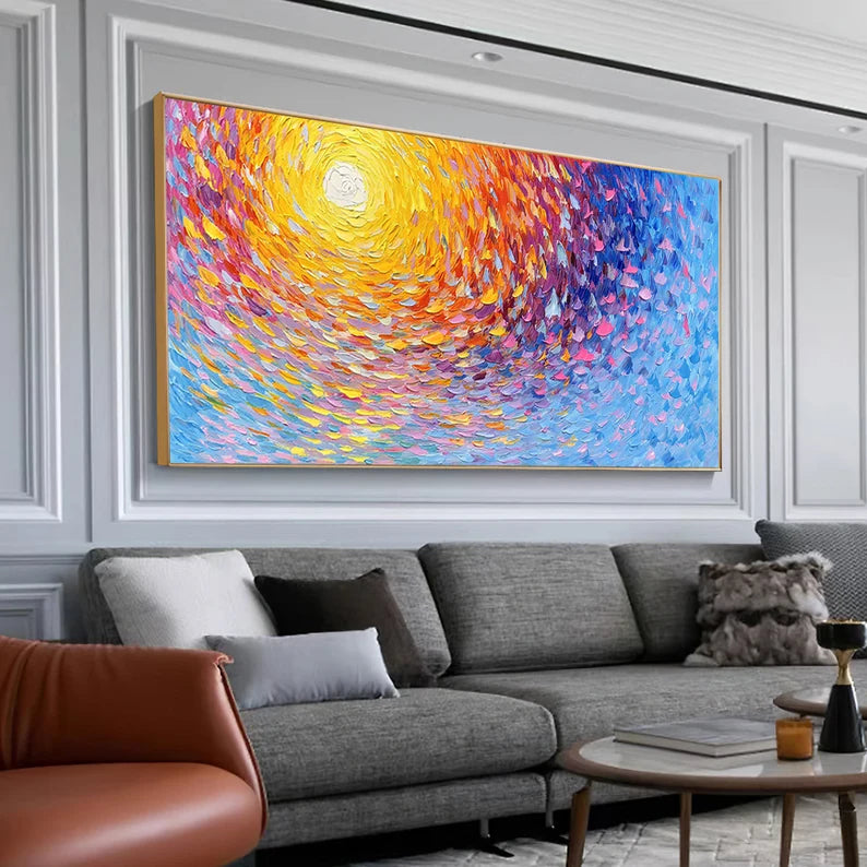 Radiant Swirl Sunset Canvas