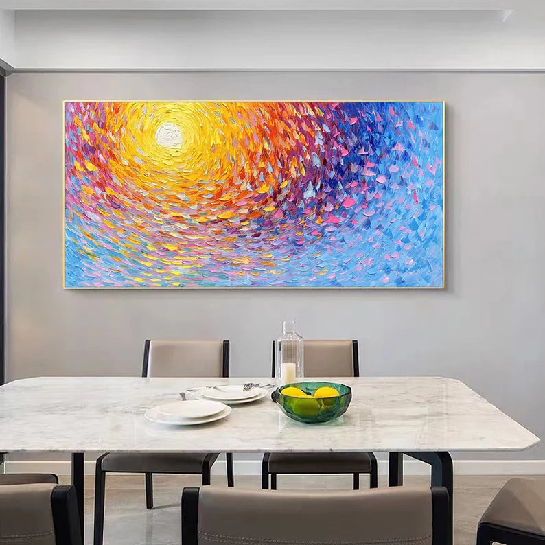 Radiant Swirl Sunset Canvas